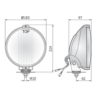 Wesem Halogen Fernscheinwerfer + LED-Ring &amp; 2x 12V Lampe