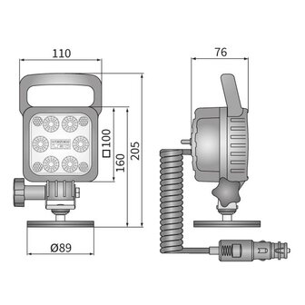 Wesem LED Mobiler Breitstrahler 1500 Lumen