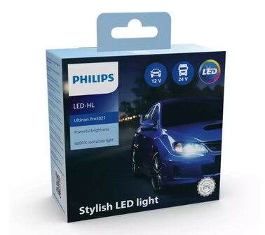 Philips H3 LED Hauptscheinwerfer 12/24V 18W 2 St&uuml;ck