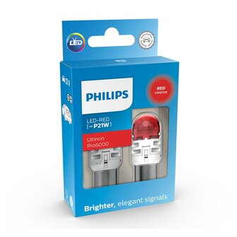 Philips P21W LED Retrofit Rot BA15s 12V 2 St&uuml;ck