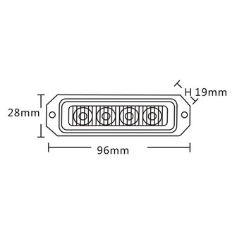 LED Blitzer 4-fach Kompakt Orange