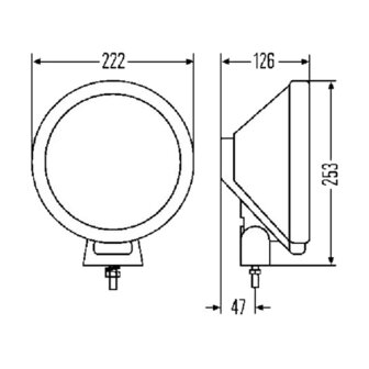 Hella Verstr R3000 m/stl zKap Blue H1 | 1F8 006 800-221