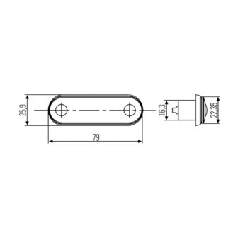 Hella LED Positionsleuchte Wei&szlig; 12/24V | 2PF 959 590-202