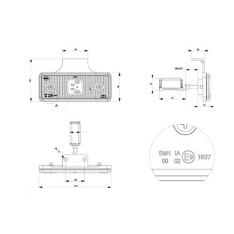 Horpol LED Positionsleuchte Orange &amp; DC Stecker