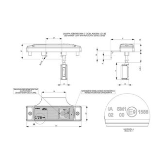 Horpol LED Positionsleuchte Orange &amp; DC Stecker