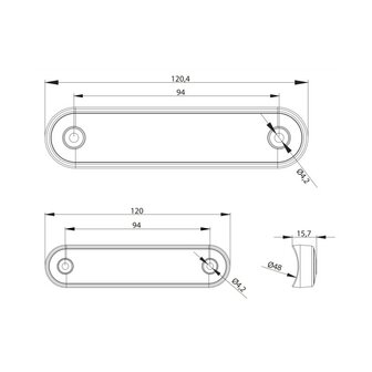 Fristom FT-073 Z LED Positionsleuchte Weiss Lang