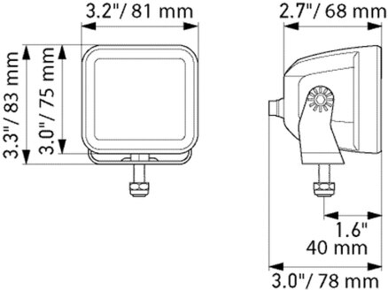 Hella LED Cube Set 3,2&quot; breit | 1FA 358 176-811