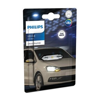 Philips SV8.5 Festoon 43mm Weiss 12V