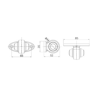 Horpol LED Positionsleuchte Wei&szlig; 12-24V + 0,23m Kabel