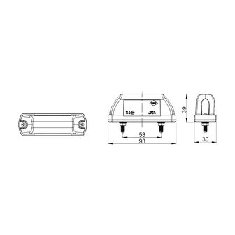 Horpol LED Postionsleuchte 12-24V 2-Funktionen + 0,5m Kabel