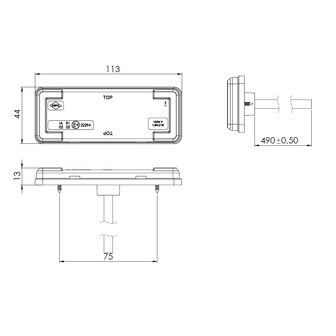 Horpol LED Positionsleuchte Wei&szlig; 12-24V NEON-look Seite LD 2483