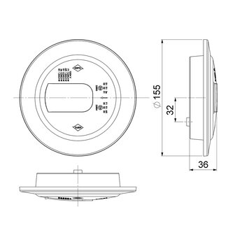 Horpol LED Nebel- R&uuml;ckfahrscheinwerfer Rechts Chrome LUNA LZD 2453