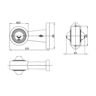 Horpol LED Begrenzungsleuchte 2-Funktionen Lang Model U