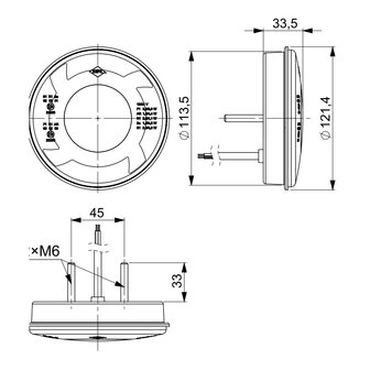 Horpol LED R&uuml;ckleuchte Lucy 122mm LZD 2422