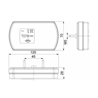 Horpol LED R&uuml;ckleuchte Carla 3-Funktionen LZD 2791 12V