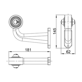 Horpol LED Begrenzungsleuchte 2-Funktionen Links