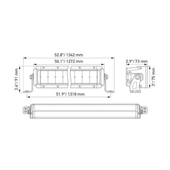 Hella Black Magic Double LED Lightbar 50&quot; 127CM | 1GJ 358 197-431