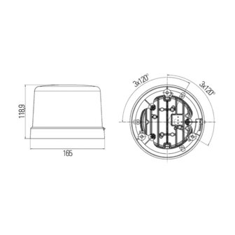 Hella LED Rundumleuchte 12/24V Orange | 2RL 011 484-001