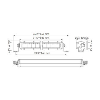 Hella Black Magic Slim LED Lightbar 32&quot; 81CM | 1FJ 358 196-311