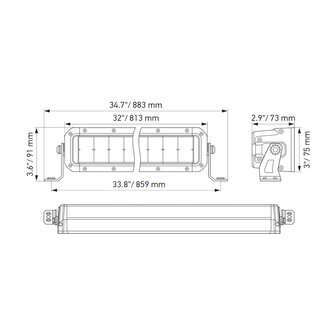 Hella Black Magic Double LED Lightbar 30&#039;&#039; 76CM | 1FJ 358 196-411