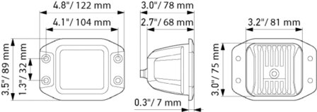 Hella LED Cube Set 3,2&quot; Breit Einbau | 1FA 358 176-831