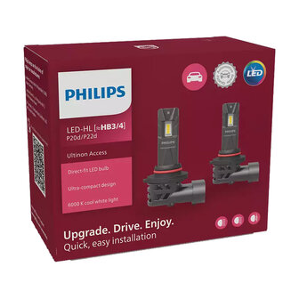 Philips HB3/HB4 Access LED Hauptscheinwerfer-Set 20W P20d/P22d 12 V