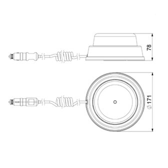 Horpol LED Rundumleuchte Magnet Montage Orange LDO-2664/R