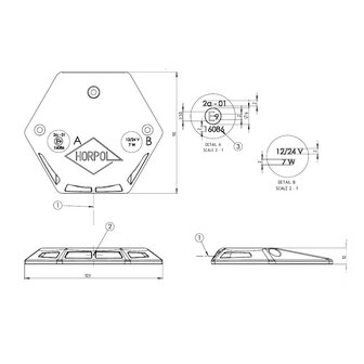 Horpol LED Warnleuchte f&uuml;r Ladungsaufz&uuml;ge Aluminium LDO 2135