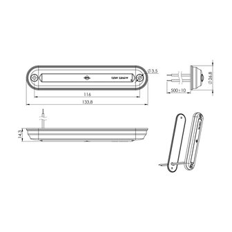 Horpol LED Innenleuchte 12-24V Kalt Wei&szlig; LWD 2525