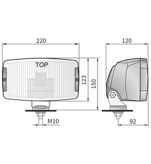 Wesem Fernscheinwerfer HP5 Mit LED Positionslicht