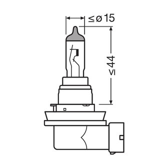 Osram H8 12V Halogen lampe PGJ19-1 Original Line