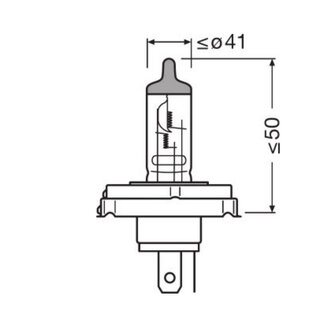 Osram R2 Halogen Birne 12V 60/55W P45t Super Bright Premium