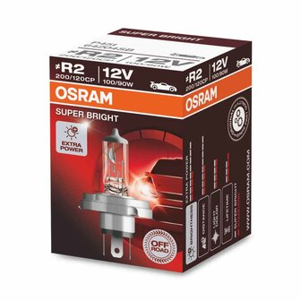 Osram R2 Halogen Birne 12V 100/90W P45t Super Bright Premium