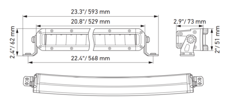 Hella Black Magic Curved LED Lightbar 20&quot; 51CM | 1FJ 358 196-501