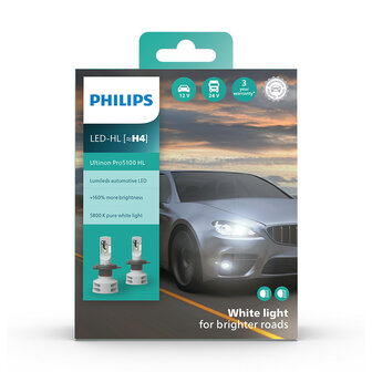 Philips H4 LED Hauptscheinwerfer 12/24V 12W 2 St&uuml;ck