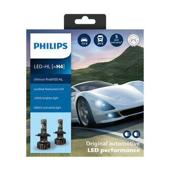Philips H4 LED Hauptscheinwerfer 12/24V 18W 2 St&uuml;ck
