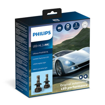 Philips H4 LED Hauptscheinwerfer 12/24V 18W 2 St&uuml;ck