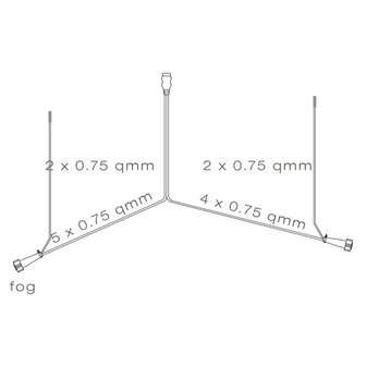 Asp&ouml;ck Kabelbaum 5,2 Meter + 2x Abzweig DC 3M