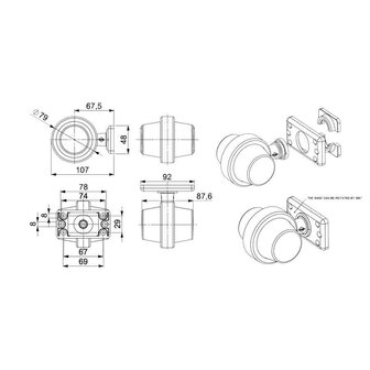 Horpol d&auml;nisch LED Begrenzungsleuchte Blinker + 5m Kabel NEON