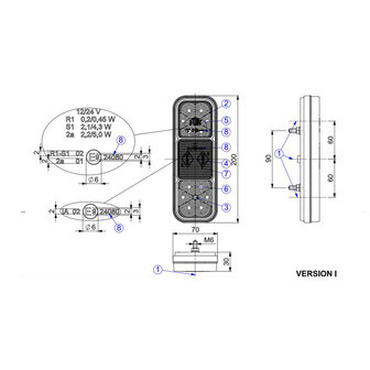 Horpol LED R&uuml;ckleuchte 3-Funktionen + Reflektor LZD 2831