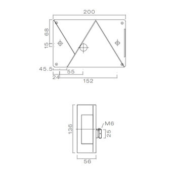 Asp&ouml;ck R&uuml;ckleuchte Multipoint 4 Links + Nebelschlussleuchte