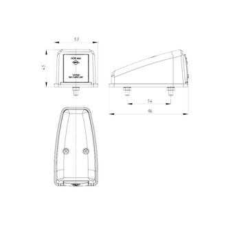 Horpol LED Dachumrissleuchte Orange Neon Quadratisch | LD-3112