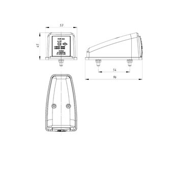 Horpol LED Dachumrissleuchte Wei&szlig; Neon Quadratisch | LD-3111