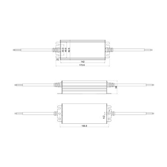 Wasserdichtes 24-Volt DC 100W LED-Netzteil