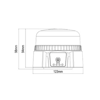 LED Blinklicht mit Batterie | 54W | Magnetisch