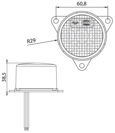 Dasteri LED-Positionsleuchte Vorne 10-30V