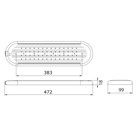 Dasteri LED Innenleuchte 35cm 12-24V white+blue