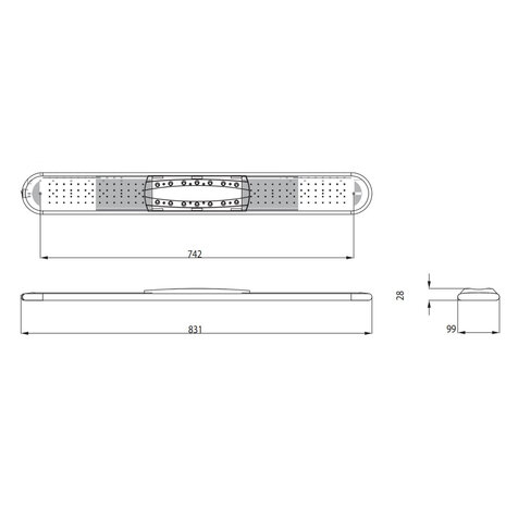 Dasteri LED Innenleuchte 35cm 12-24V white+blue