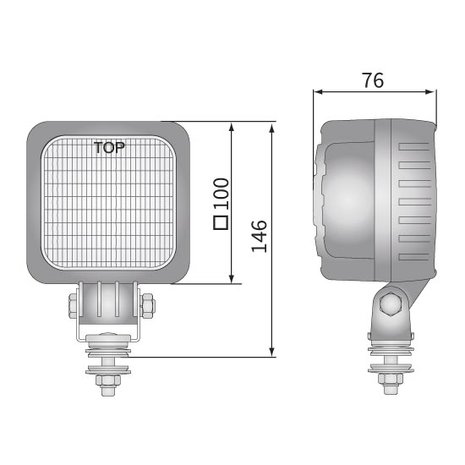 Wesem LED Breitstrahler 2500LM + AMP Faston