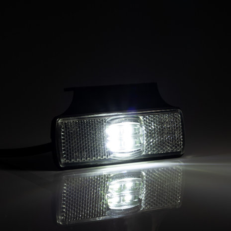 Fristom LED Positionsleuchte Weiß + Reflektor mit Halterung